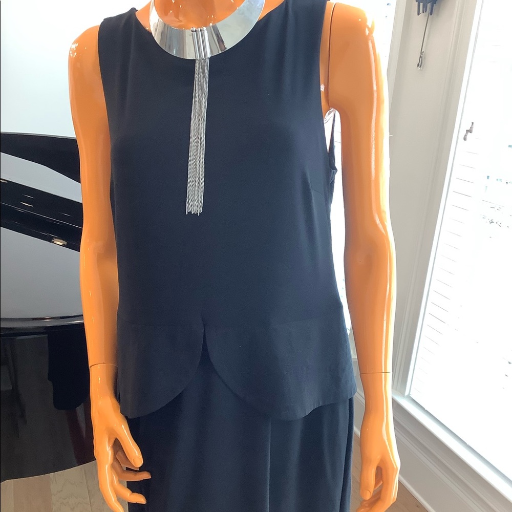 Black peplum top dress